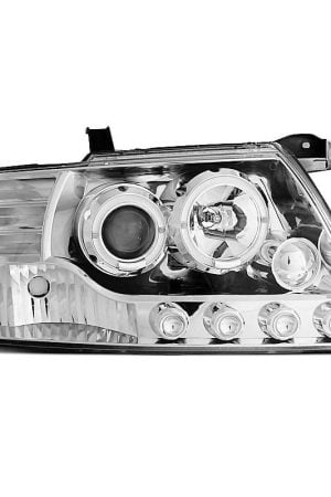 Coppia di fari Angel Eyes Mitsubishi Pajero V60 01-06 Chrome