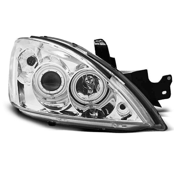 Coppia di fari Angel Eyes CCFL Mitsubishi Lancer VII 04-07 Chrome