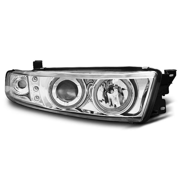 Coppia di fari Angel Eyes CCFL Mitsubishi Galant 8 96-06 Chrome