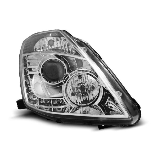 Coppia di fari Xenon a Led stile luce diurna Nissan 350Z 03-05 Chrome