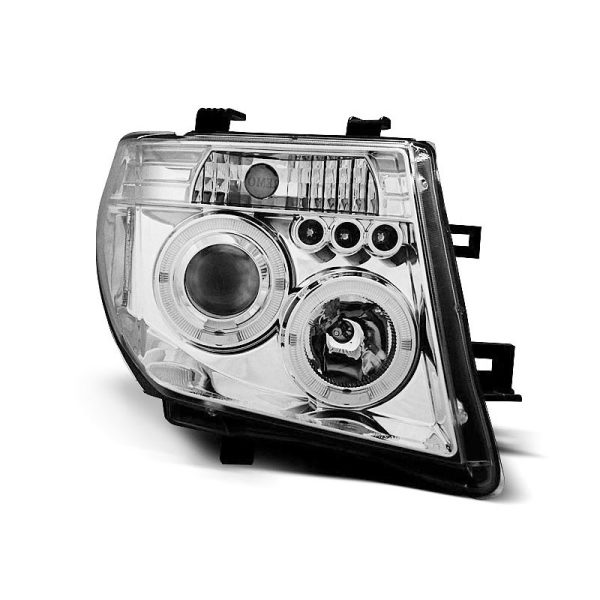 Coppia di fari Angel Eyes Nissan Navara 05-10 Chrome