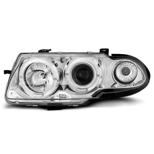 Coppia di fari Angel Eyes Opel Astra F 91-94 Chrome