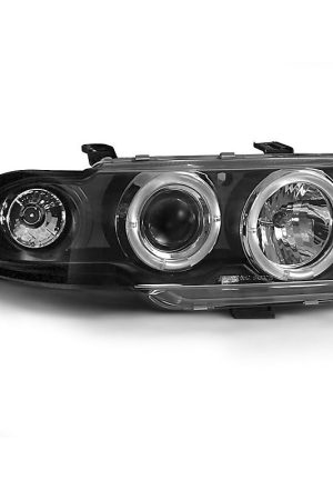 Coppia di fari Angel Eyes Opel Astra F 91-94 Neri