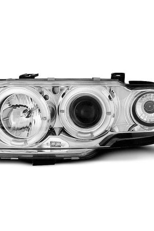 Coppia di fari Angel Eyes Opel Astra F 94-97 Chrome