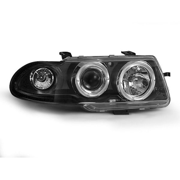 Coppia di fari Angel Eyes Opel Astra F 94-97 Neri