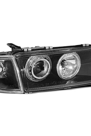 Coppia di fari Angel Eyes Opel Vectra A 88-95 Neri