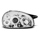 Coppia di fari Angel Eyes Opel Corsa B 93-00 Chrome