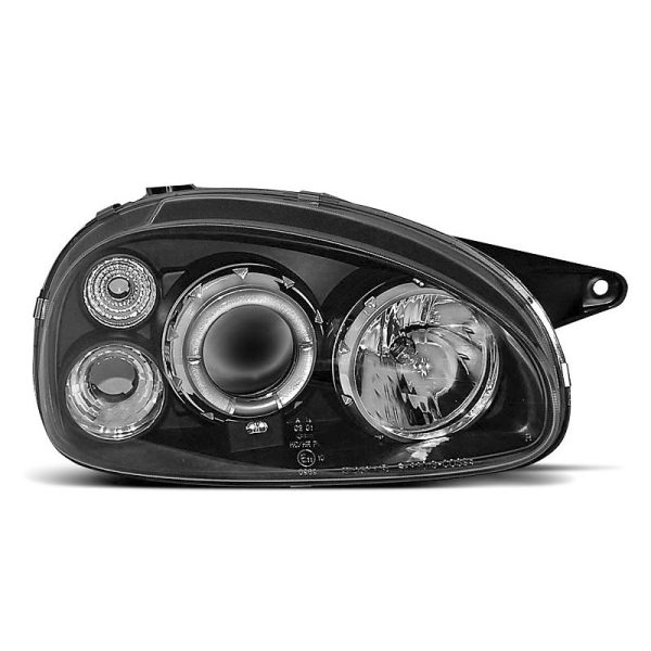 Coppia di fari Angel Eyes Opel Corsa B 93-00 Neri