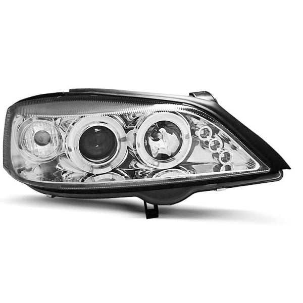 Coppia di fari Angel Eyes Opel Astra G 98-04 Chrome