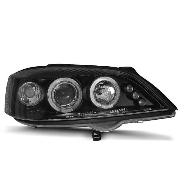 Coppia di fari Angel Eyes Opel Astra G 98-04 Neri