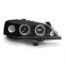 Coppia di fari Angel Eyes Opel Astra G 97-04 Neri