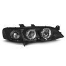 Coppia di fari Angel Eyes Opel Vectra B 99-02 Neri