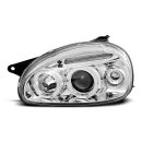 Coppia di fari Angel Eyes Opel Corsa B 93-00 Chrome