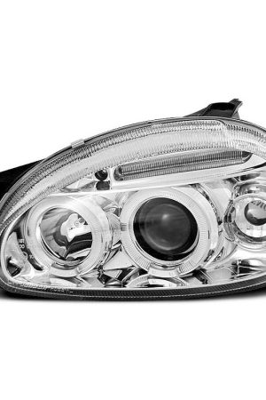 Coppia di fari Angel Eyes Opel Corsa B 93-00 Chrome