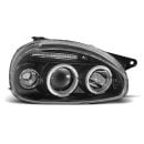 Coppia di fari Angel Eyes Opel Corsa B 93-00 Neri