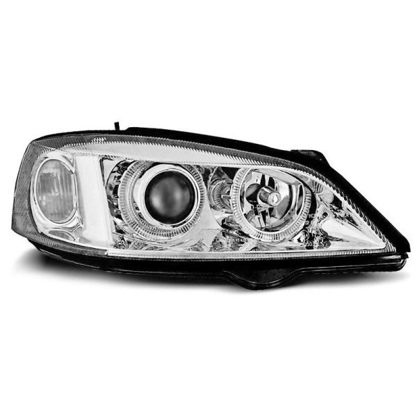 Coppia di fari Angel Eyes Opel Astra G 97-04 Chrome