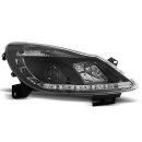 Coppia di fari a Led stile luce diurna Opel Corsa D 2006 Neri