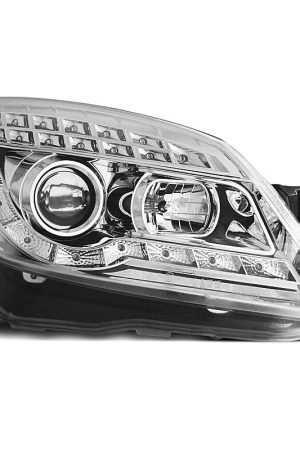 Coppia di fari a Led stile luce diurna Opel Astra H 04-10 Chrome