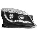 Coppia di fari a Led stile luce diurna Opel Astra H 04-10 Neri