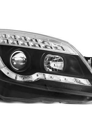 Coppia di fari a Led stile luce diurna Opel Astra H 04-10 Neri