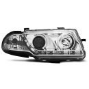 Coppia di fari a Led stile luce diurna Opel Astra F 91-94 Chrome