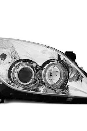 Coppia di fari Angel Eyes Opel Vectra C 05-08 Chrome