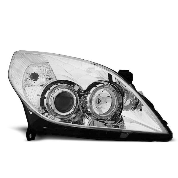 Coppia di fari Angel Eyes Opel Vectra C 05-08 Chrome