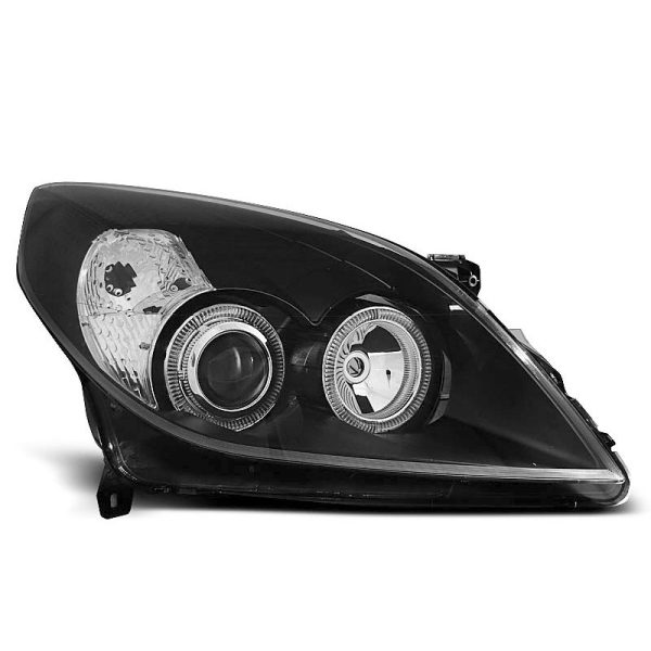 Coppia di fari Angel Eyes Opel Vectra C 05-08 Neri