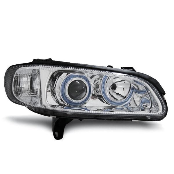 Coppia di fari Angel Eyes Opel Omega B 94-99 Chrome