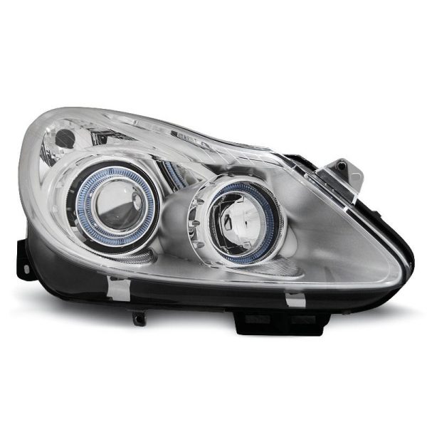 Coppia di fari Angel Eyes Opel Corsa D 2006 Chrome