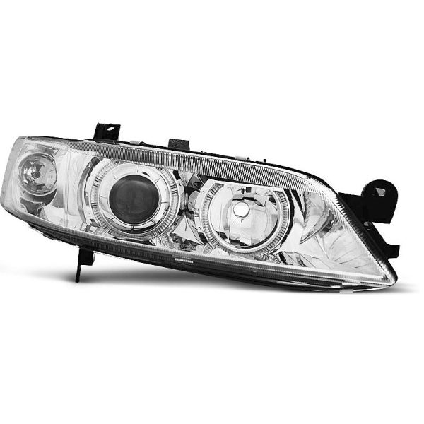 Coppia di fari Angel Eyes Opel Vectra B 99-02 Chrome