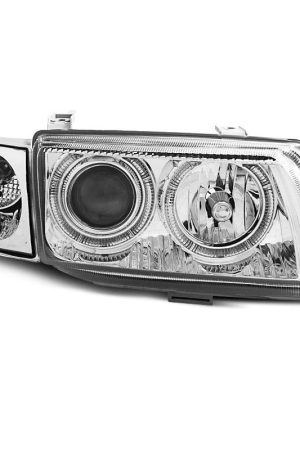 Coppia di fari Angel Eyes Opel Astra F 94-97 Chrome