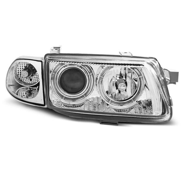 Coppia di fari Angel Eyes Opel Astra F 94-97 Chrome