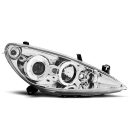 Fari Angel Eyes Peugeot 307 01-05 Chrome