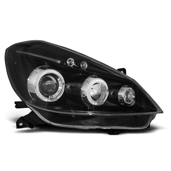 Fari Angel Eyes Renault Clio 05-09 Neri