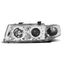 Fari Angel Eyes Seat Leon / Toledo 99-04 Chrome