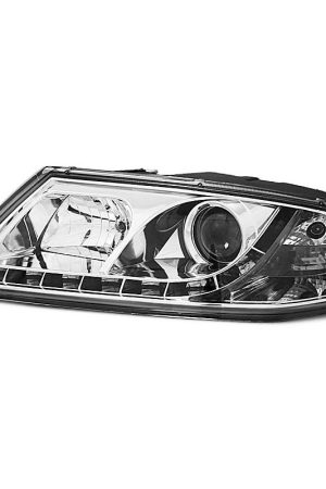 Fari Led stile luce diurna Skoda Octavia II 04-08 Chrome