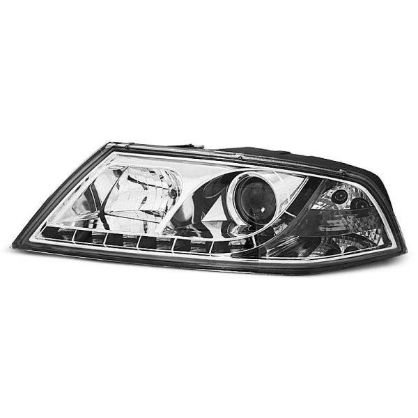 Fari Led stile luce diurna Skoda Octavia II 04-08 Chrome