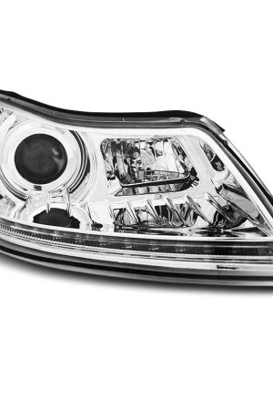 Fari Led stile luce diurna Skoda Octavia II 09-12 Chrome