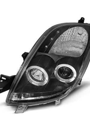 Fari Angel Eyes Toyota Yaris 06-09 Neri