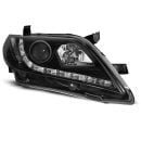 Coppia di fari a Led stile luce diurna Toyota Camry 6 XV40 06-09 Neri