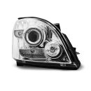 Fari Angel Eyes CCFL Toyota Land Cruiser 120 03-09 Chrome