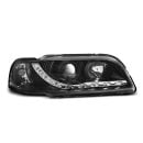 Coppia di fari a Led stile luce diurna Volvo S40 / V40 96-00 Neri