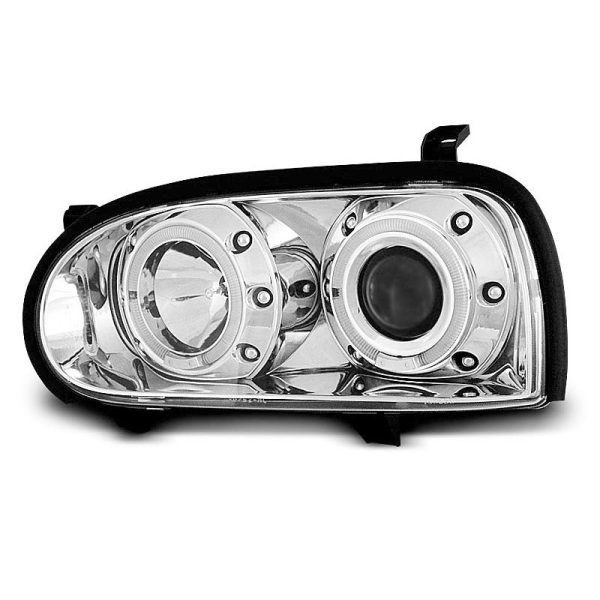 Fari Angel Eyes Volkswagen Golf III 91-97 Chrome