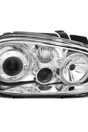 Fari Angel Eyes Volkswagen Golf IV 97-03 Chrome