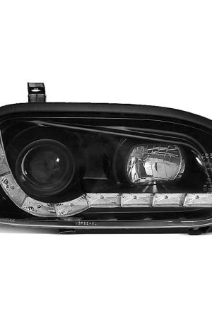 Coppia di fari a Led stile luce diurna Volkswagen Golf III 91-97 Neri