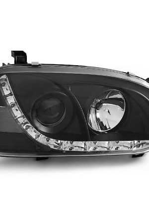 Coppia di fari a Led stile luce diurna Volkswagen Golf III 91-97 Neri