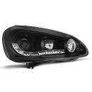 Coppia di fari a Led stile luce diurna Volkswagen Golf V 03-09 Neri
