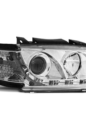 Coppia di fari a Led vera luce diurna Volkswagen Polo 6N 94-99 Chrome