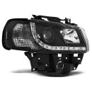 Coppia di fari a Led stile luce diurna Volkswagen T4 Bus 96-03 Neri